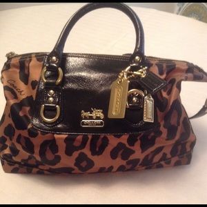 Coach Leopard Print Purse 14"X8 1/2"